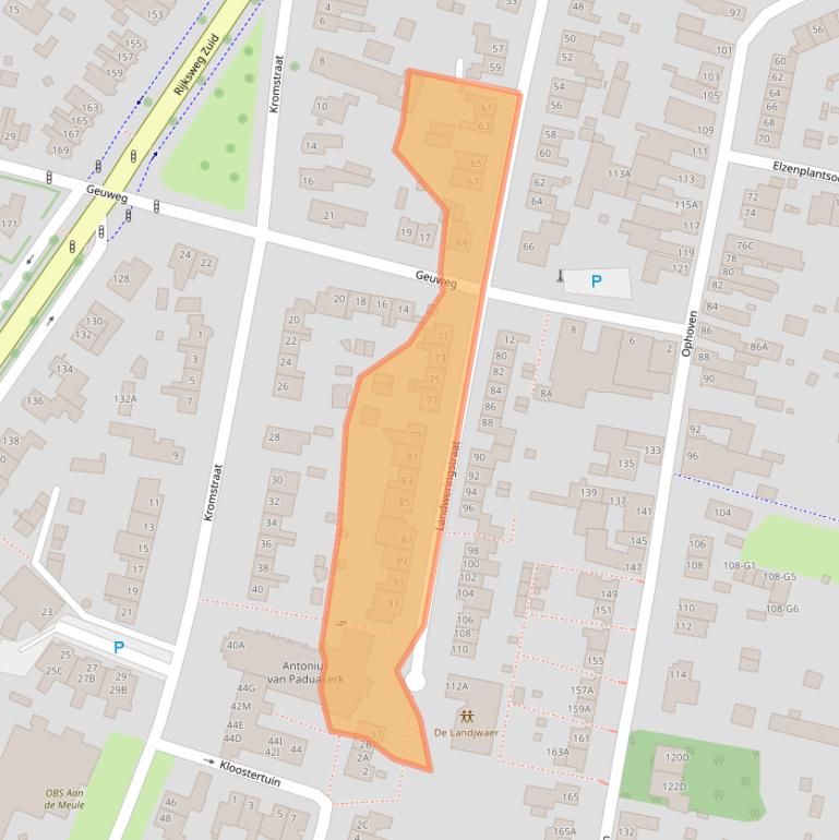 Kaart van postcodegebied 6133AG.