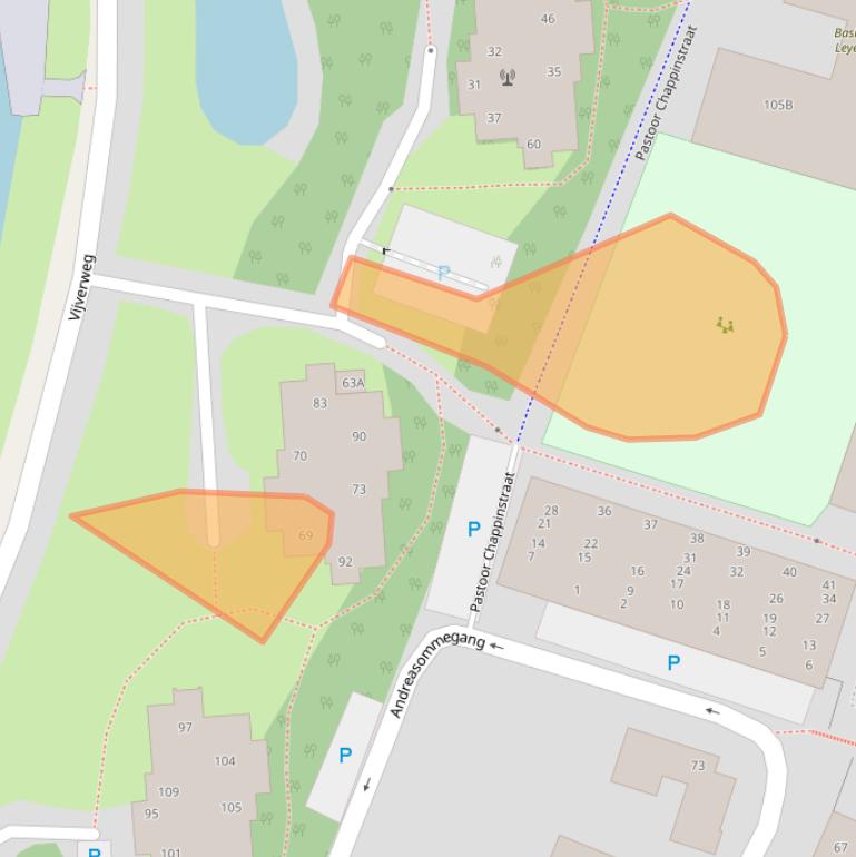 Kaart van postcodegebied 6133AV.