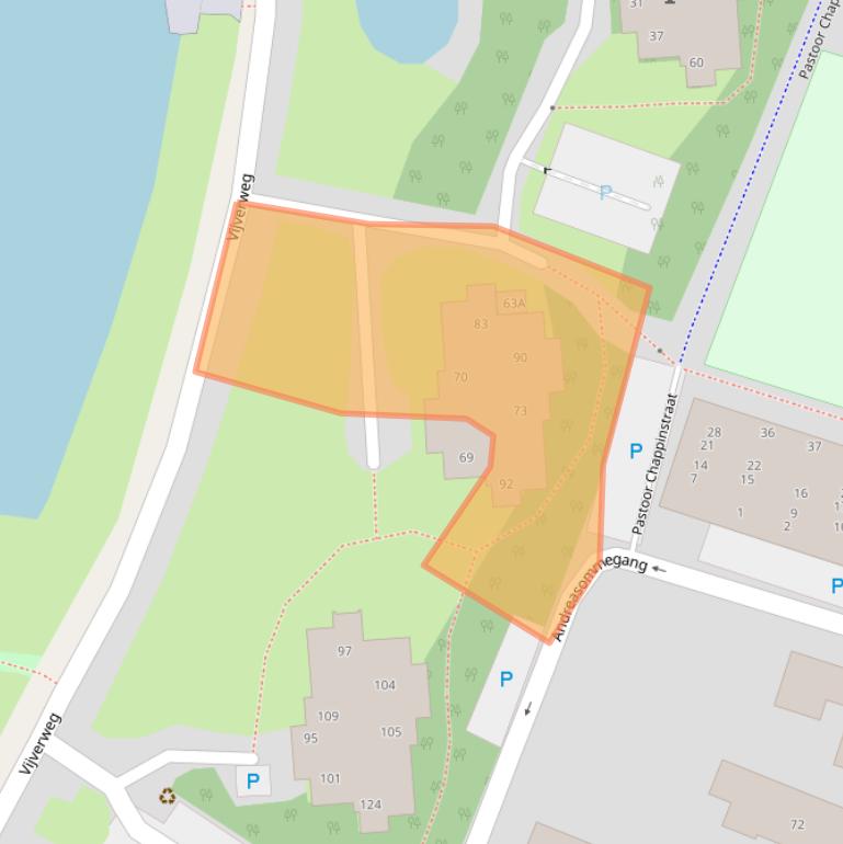 Kaart van postcodegebied 6133AW.