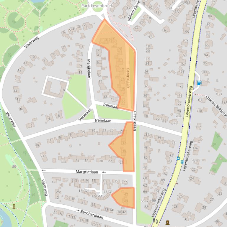 Kaart van postcodegebied 6133BB.