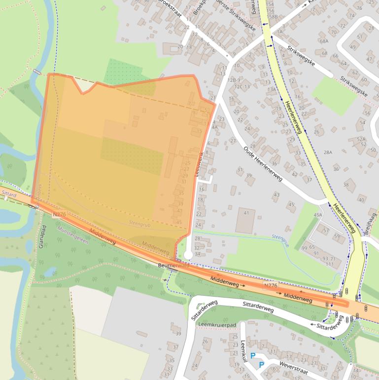 Kaart van postcodegebied 6133BT.