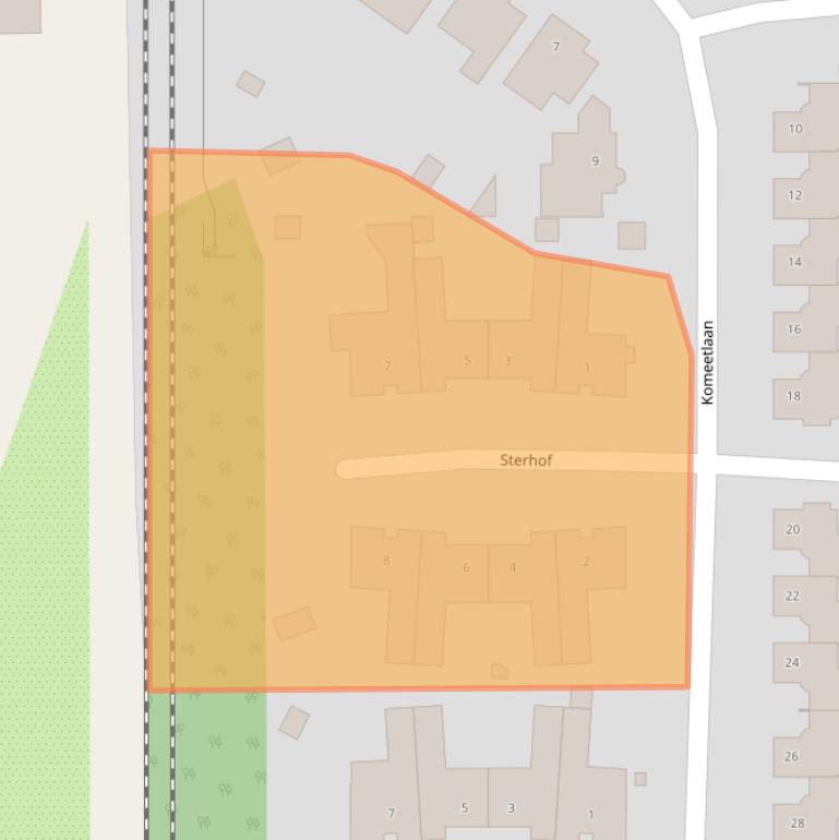 Kaart van postcodegebied 6133VJ.