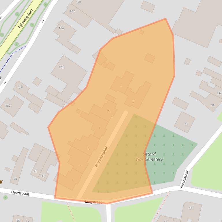 Kaart van postcodegebied 6133VM.