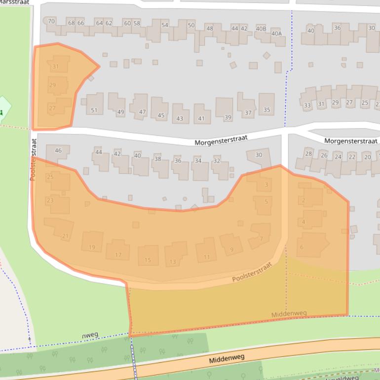 Kaart van postcodegebied 6133VP.