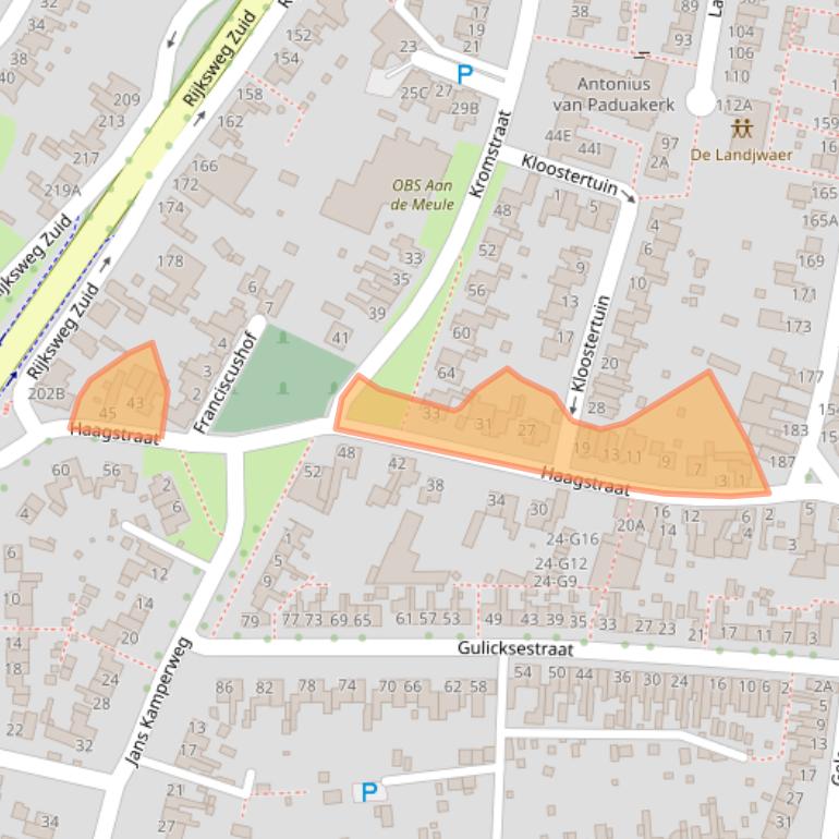 Kaart van postcodegebied 6133VR.