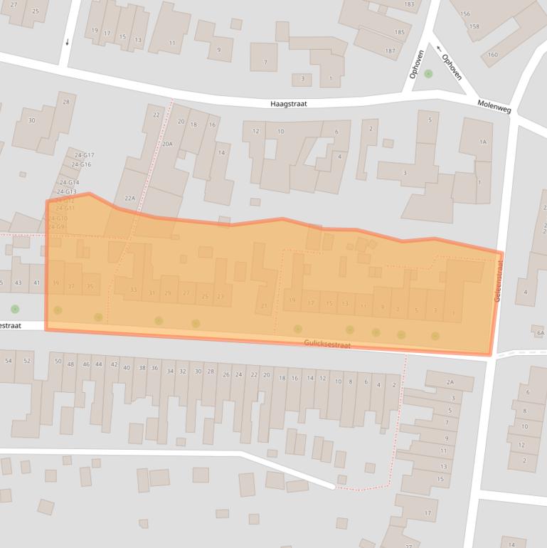 Kaart van postcodegebied 6133VV.