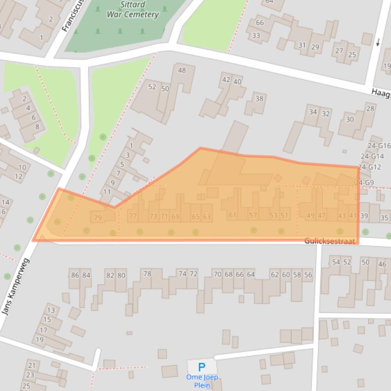 Kaart van postcodegebied 6133VW.