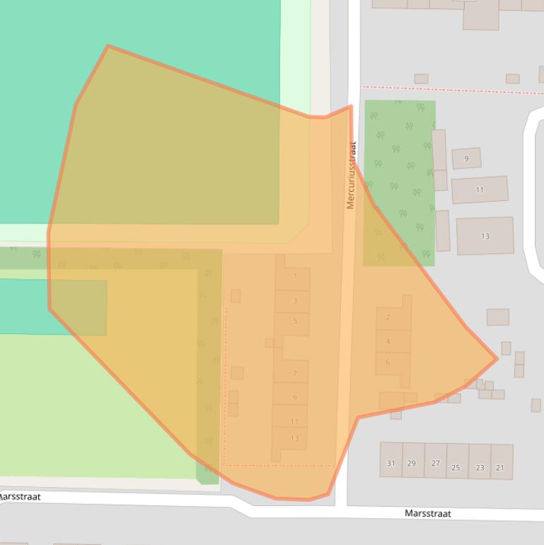 Kaart van postcodegebied 6133WK.