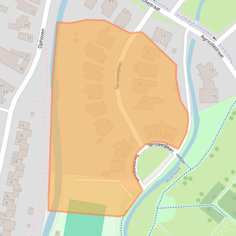 Kaart van postcodegebied 6133WT.