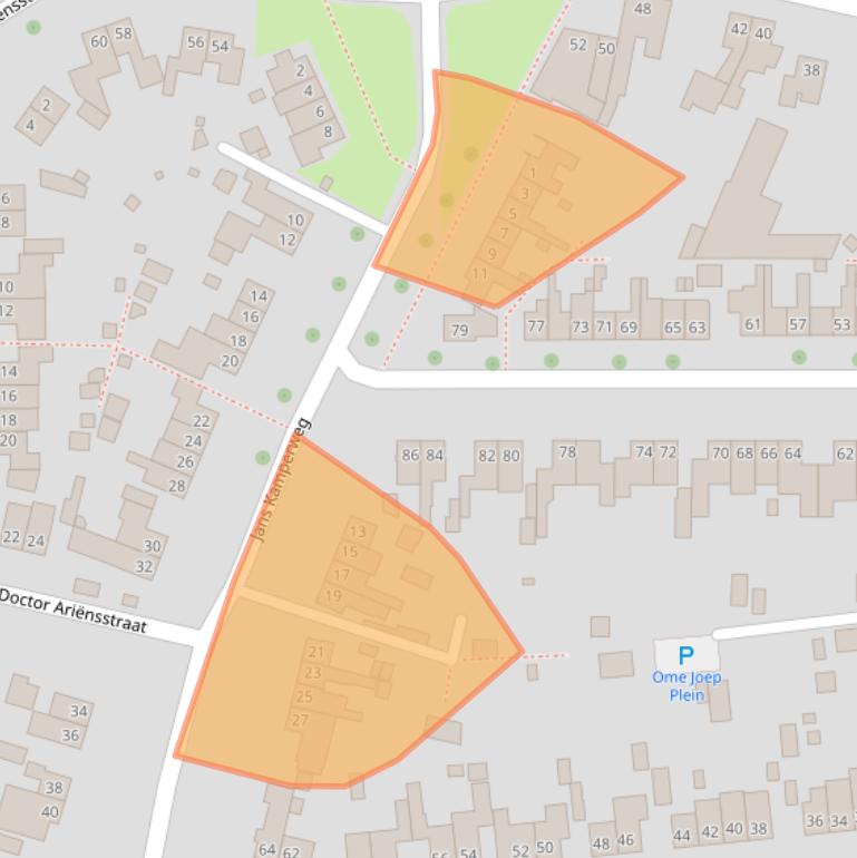 Kaart van postcodegebied 6133XB.