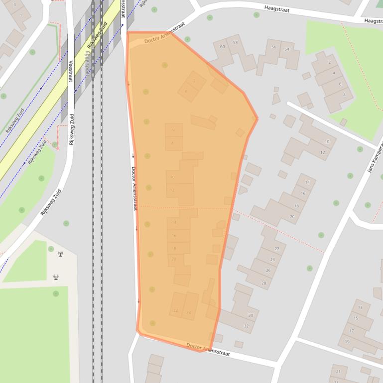 Kaart van postcodegebied 6133XD.