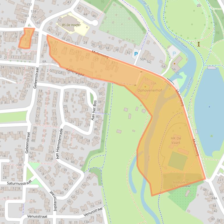 Kaart van postcodegebied 6133XM.