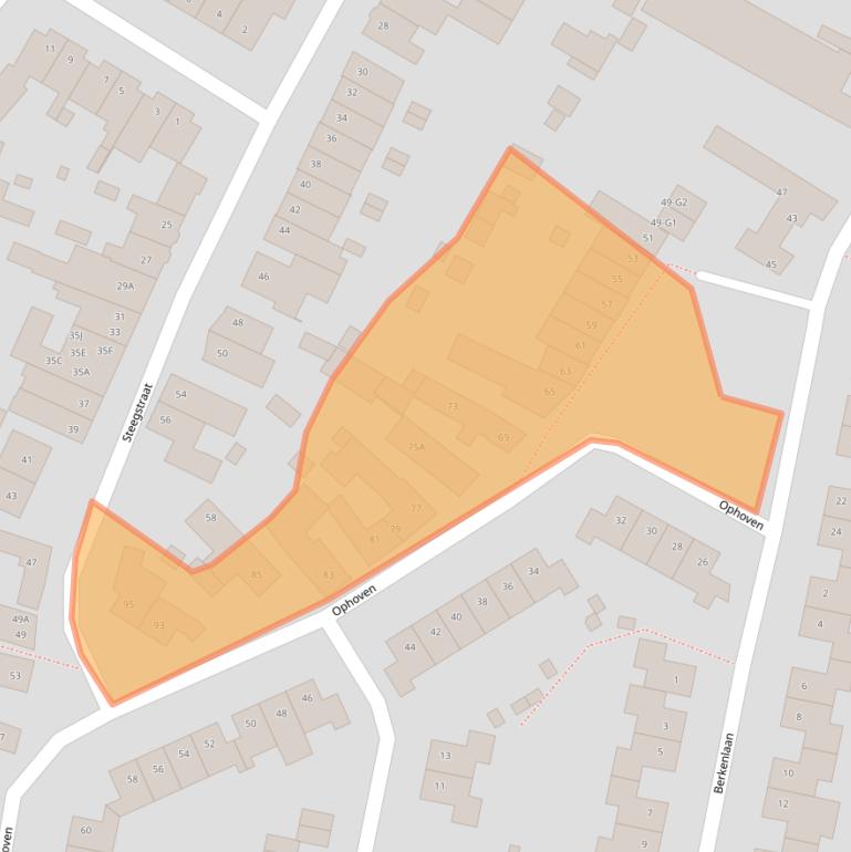 Kaart van postcodegebied 6133XR.