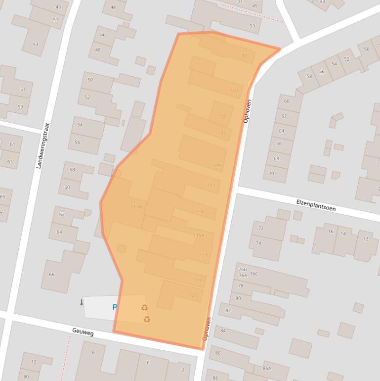 Kaart van postcodegebied 6133XS.