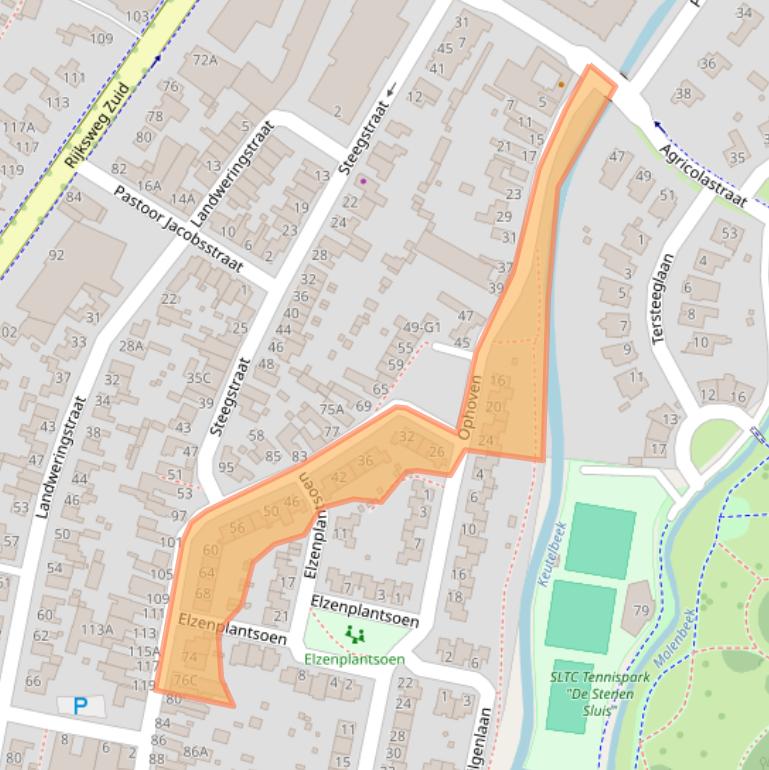 Kaart van postcodegebied 6133XW.