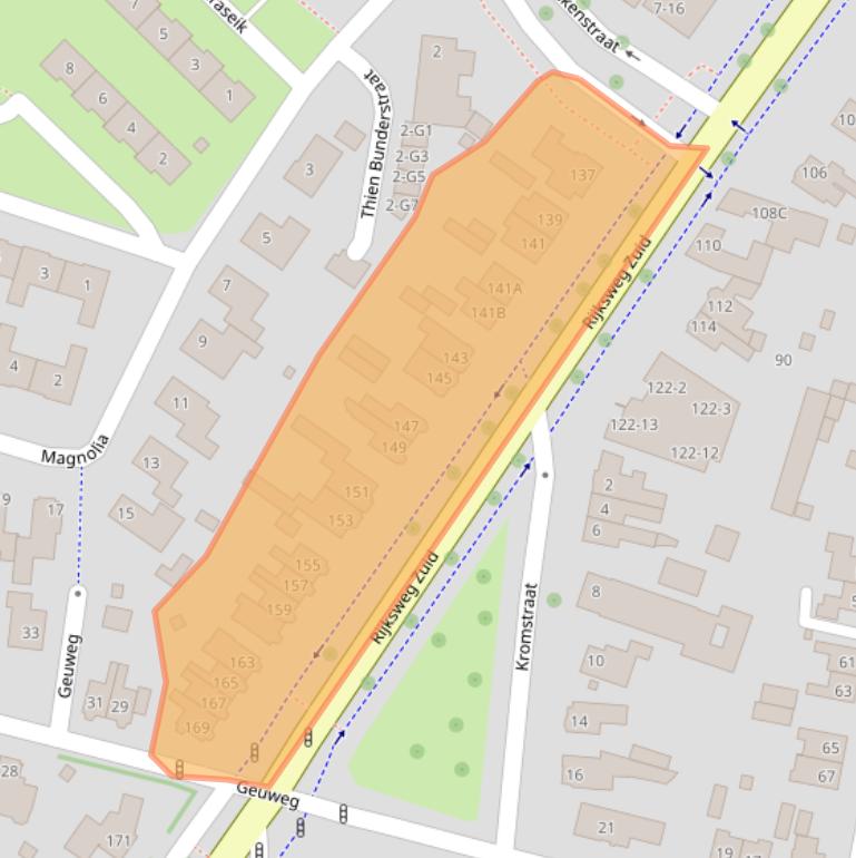 Kaart van postcodegebied 6134AB.