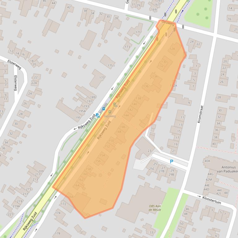Kaart van postcodegebied 6134AE.