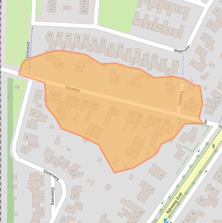 Kaart van postcodegebied 6134AH.