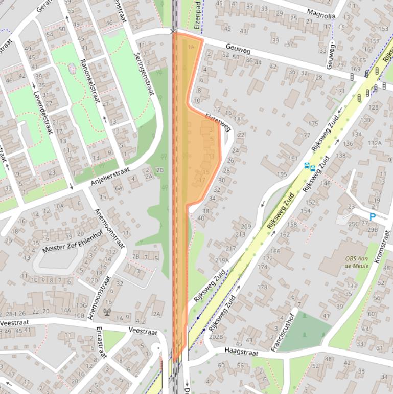 Kaart van postcodegebied 6134AS.