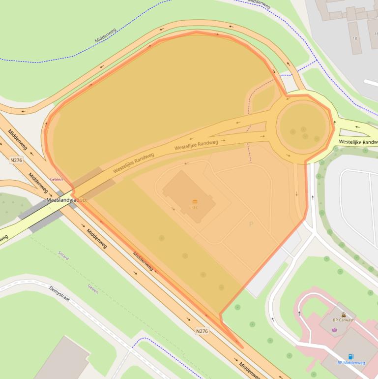 Kaart van postcodegebied 6134AV.