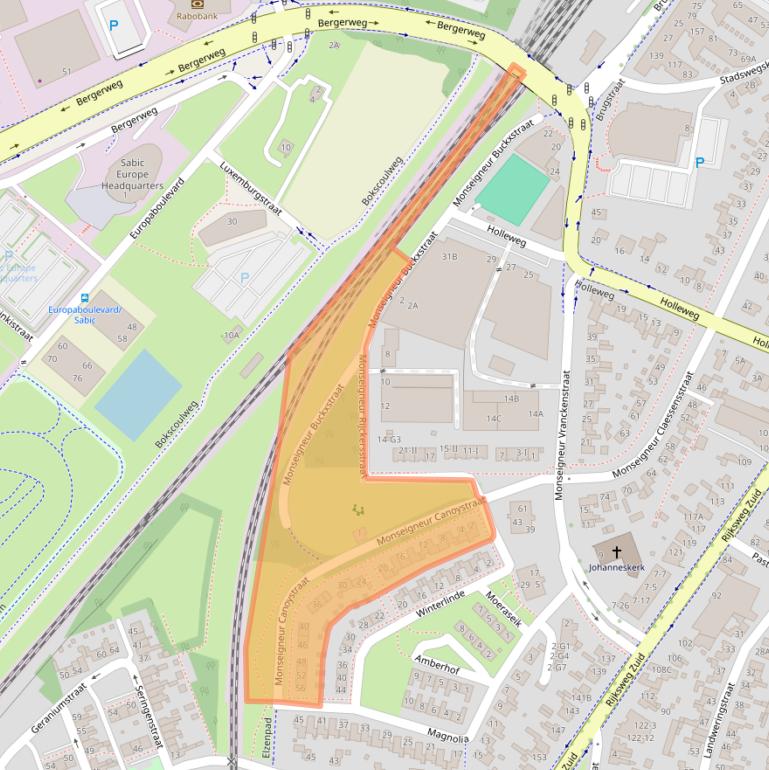 Kaart van postcodegebied 6134RB.