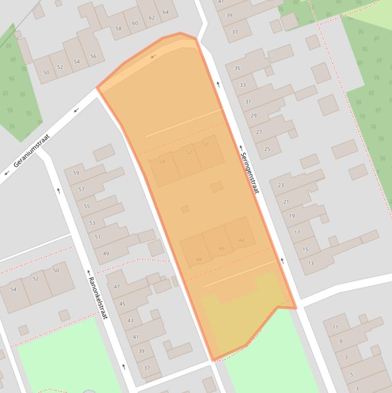 Kaart van postcodegebied 6134SZ.