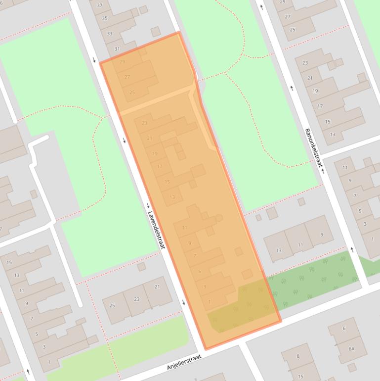 Kaart van postcodegebied 6134TN.