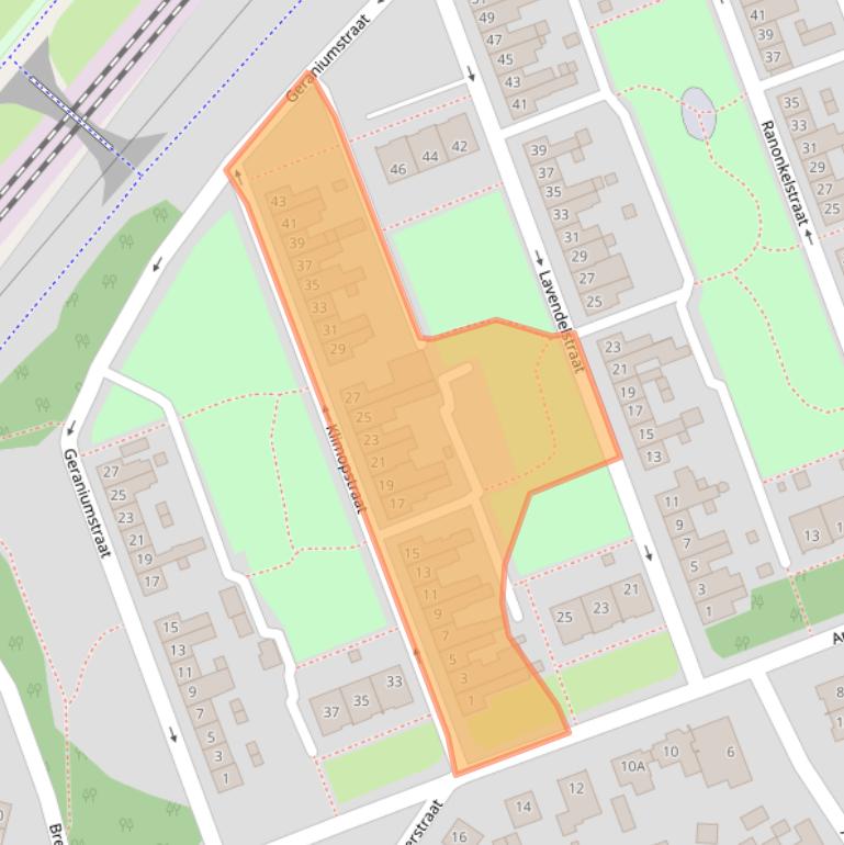 Kaart van postcodegebied 6134TS.