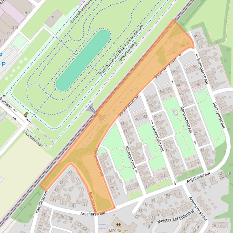 Kaart van postcodegebied 6134TW.