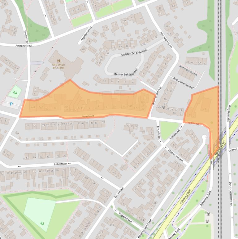 Kaart van postcodegebied 6134VJ.