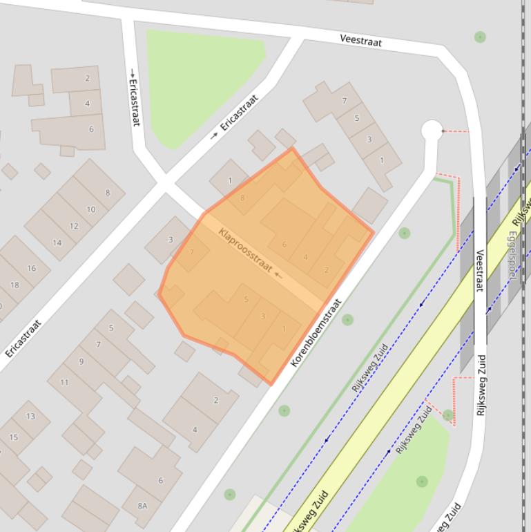 Kaart van postcodegebied 6134VL.