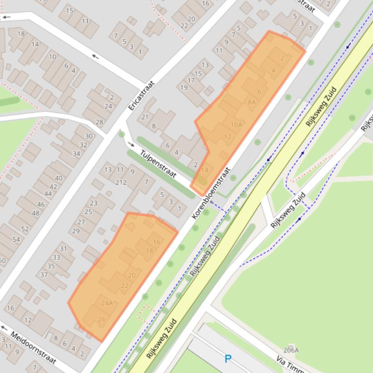 Kaart van postcodegebied 6134VP.