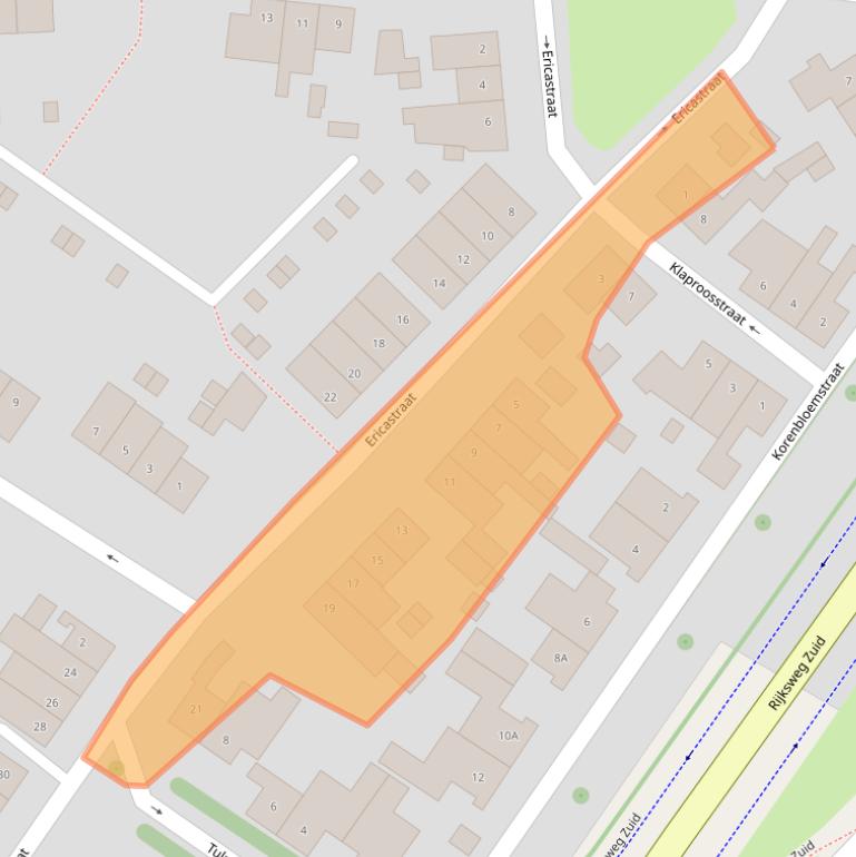 Kaart van postcodegebied 6134VV.