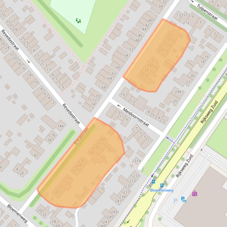 Kaart van postcodegebied 6134VW.