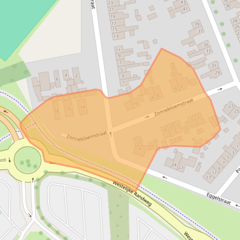 Kaart van postcodegebied 6134XN.