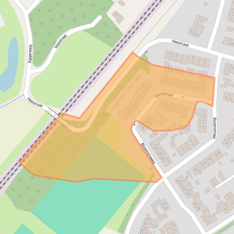 Kaart van postcodegebied 6134XZ.