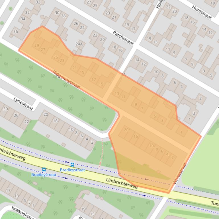 Kaart van postcodegebied 6135EA.