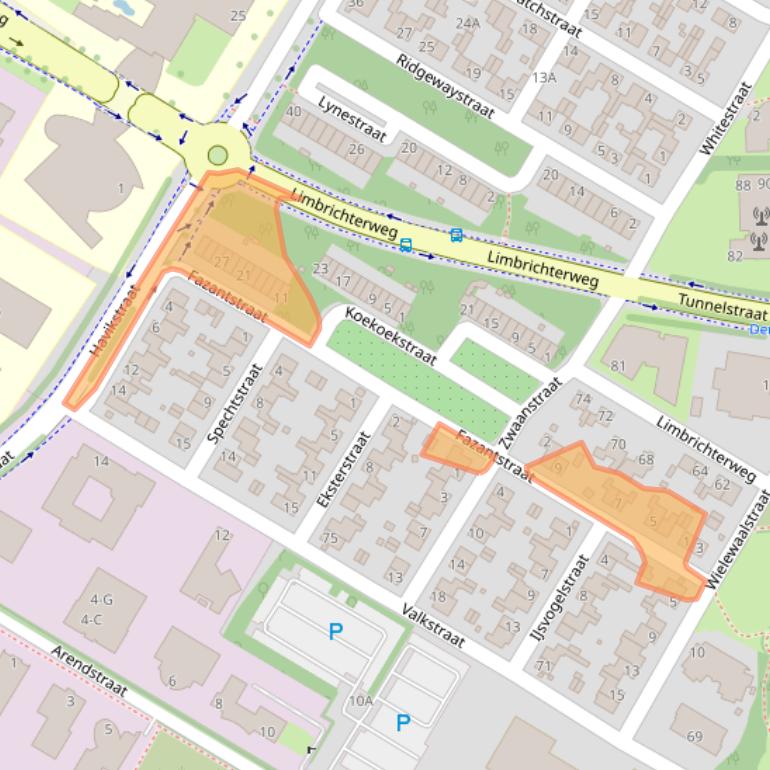 Kaart van postcodegebied 6135EE.