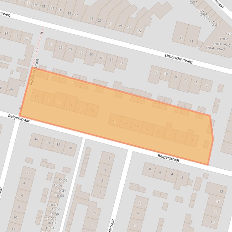 Kaart van postcodegebied 6135EP.