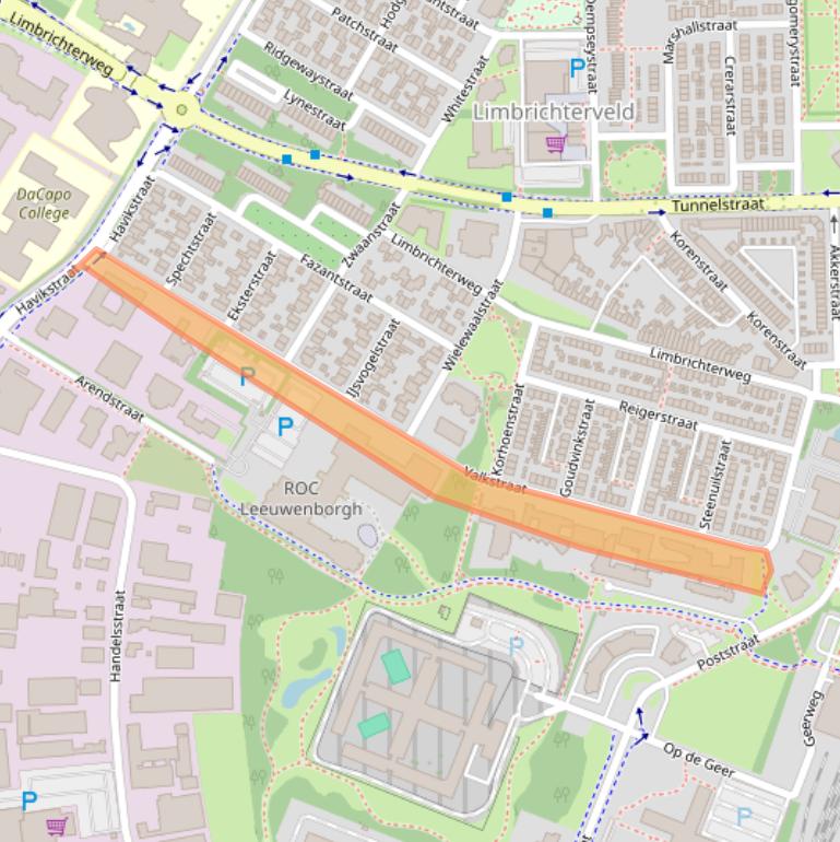 Kaart van postcodegebied 6135GC.