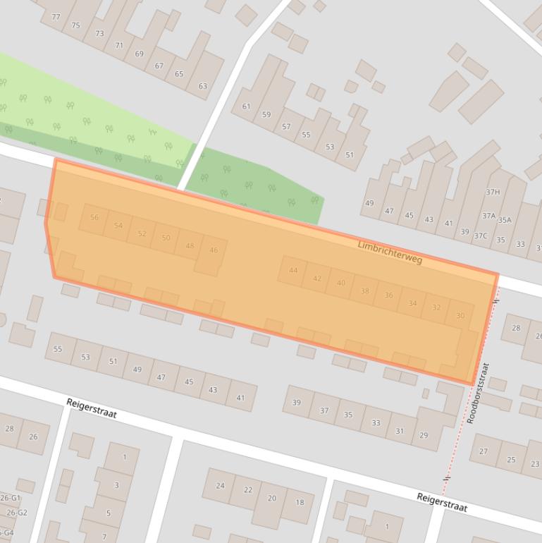 Kaart van postcodegebied 6135GH.