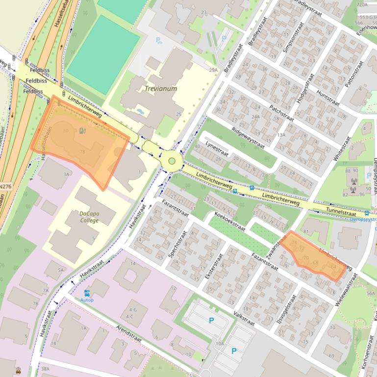 Kaart van postcodegebied 6135GJ.