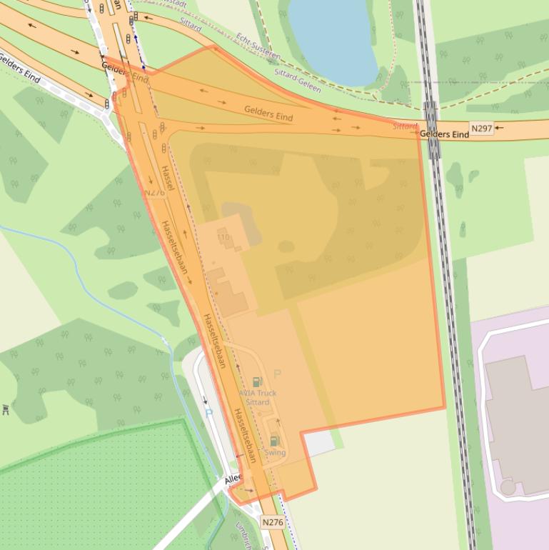 Kaart van postcodegebied 6135GZ.