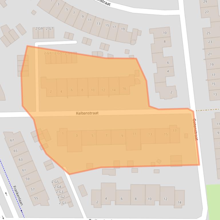 Kaart van postcodegebied 6135HP.