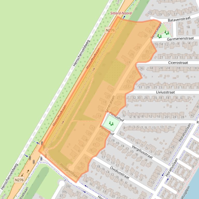 Kaart van postcodegebied 6135HS.