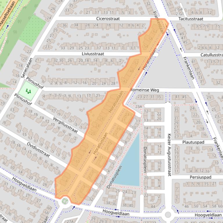 Kaart van postcodegebied 6135HW.