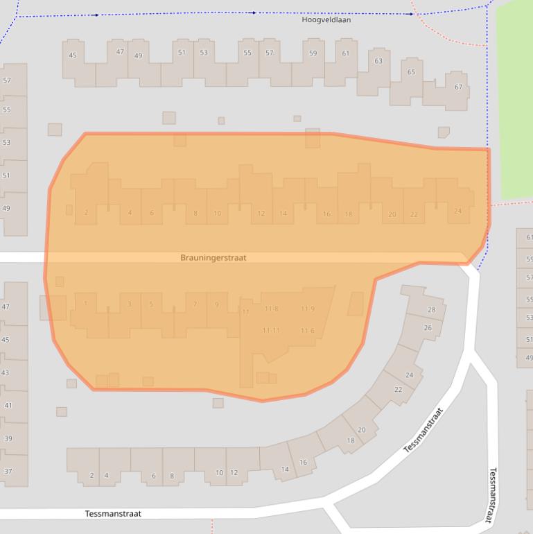Kaart van postcodegebied 6135JW.