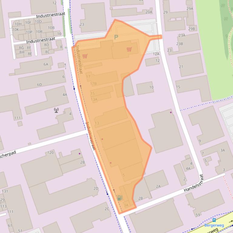 Kaart van postcodegebied 6135KE.