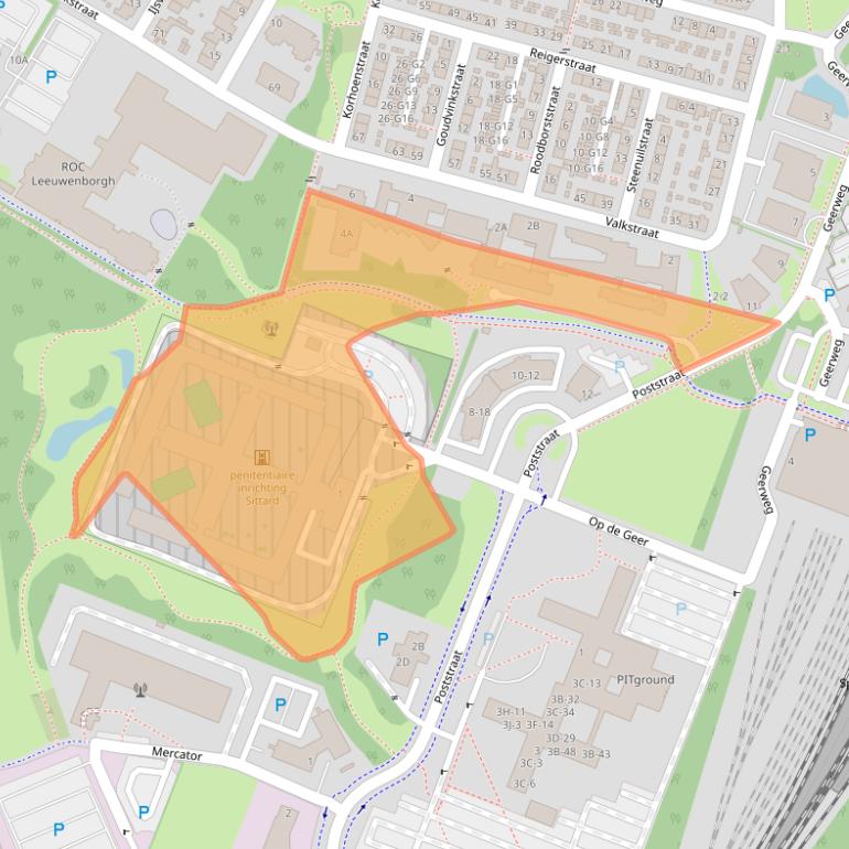 Kaart van postcodegebied 6135KN.