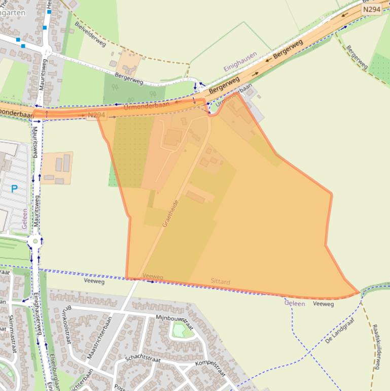 Kaart van postcodegebied 6135KP.